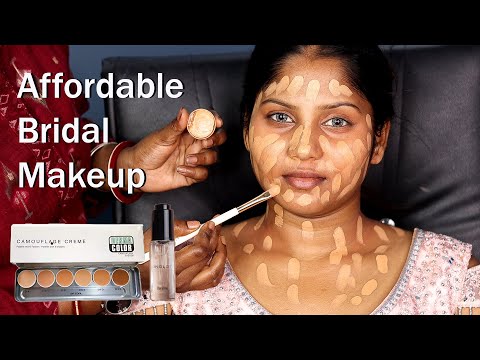 Summer Bridal Makeup/ Best Affordable Bridal Makeup For Beginners/ Step By Step Makeup Tutorial