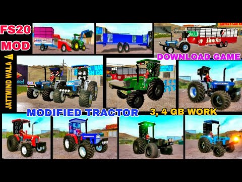 Fs20 Indian tractor mod download link  || big mod pack || modified tractor game  || top tractor game