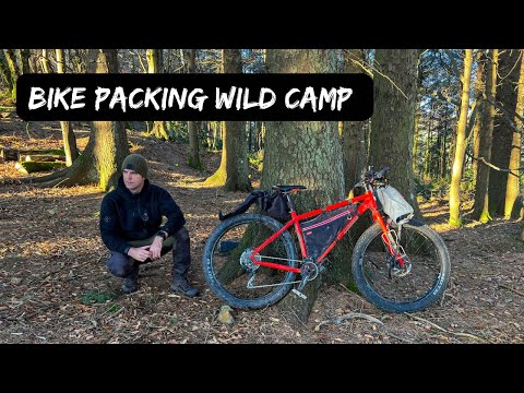 BIKE CAMPING in a FREEZING FOREST 🚴‍♂️❄️