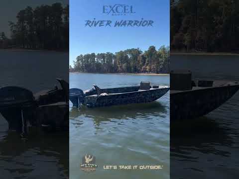 The new EXCEL 1651 River Warrior has arrived & ready for the season! Enormous 80” beam & 60HP Max HP