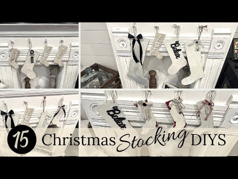 🎄15 CHRISTMAS STOCKING DIYS 🎄NO CRICUT NEEDED 🎄5 Painting Techniques 🎄 HIGH END Christmas Décor 🎄