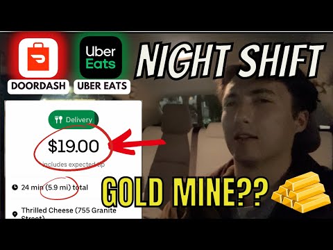 LATE Night DoorDash/Uber Eats Shift (How Much Did We Make?)