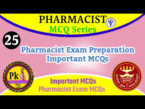 Pharma MCQs ll ESIC Pharmacist Exam Paper ll SGPGIMS Pharmacist Exam Paper ll Pharmacist Exam