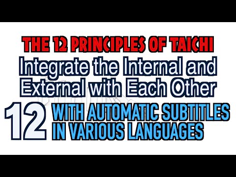 taichi chuan - 【THE 12 PRINCIPLES of Taichi】 12. Integrate the Internal and External with Each Other