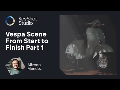 KeyShot Tutorial - Part 1 Moody Vespa Scene From Start to Finish