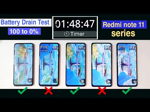 Redmi note 11 series' Battery drain Test 100 to 0