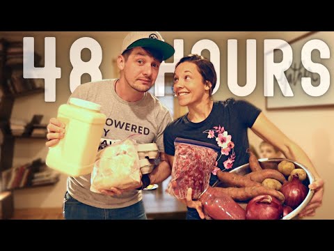 Eating ONLY food WE GREW for 48 hours!