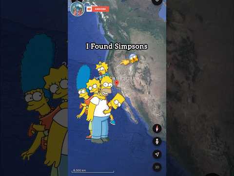 I Found Simpsons On Google Earth😱 #shorts