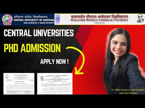 Central Universities BBAU, Central University Haryana Start PhD Admission | Eligibility, Fees, Seats