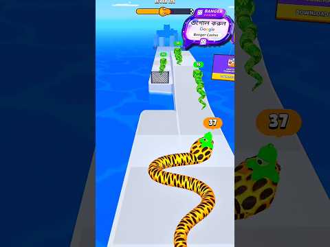 মামা ভয়ংকর সাপ কোথায় যাচ্ছে 😱 Snake Race Funny Cartoon Gameplay | Ranel Gamer #games #gaming #shorts