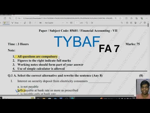 TYBAF  FA 7 || #paperanalysis #strategy #mumbaiuniversity #importantquestions