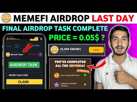 Memefi final Airdrop task | memefi new update today | memefi Airdrop withdrawal