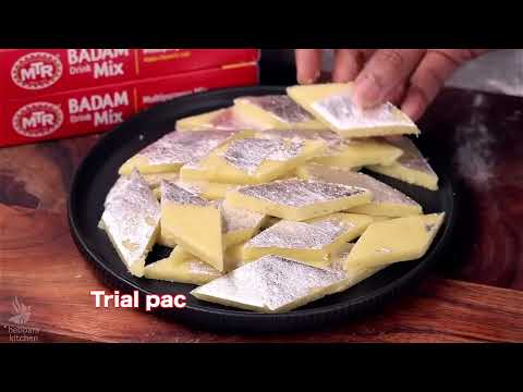 Instant Badam Katli Recipe in 5 Mins with MTR Badam Drink Mix @hebbars.kitchen