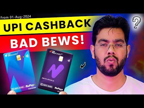 HDFC TATA NEU Credit Card Very Bad News! Unexpected UPI CASHBACK Changes