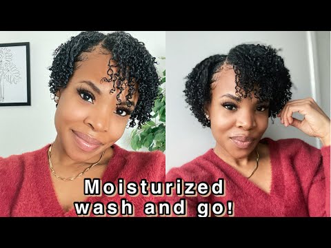 Quick moisturized wash and go for |dry natural hair|