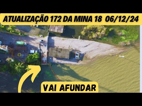 Atualização 172 da mina 18 da BRASKEM no Mutange | Maceió | Alagoas Brasil | visto de cima em 4K