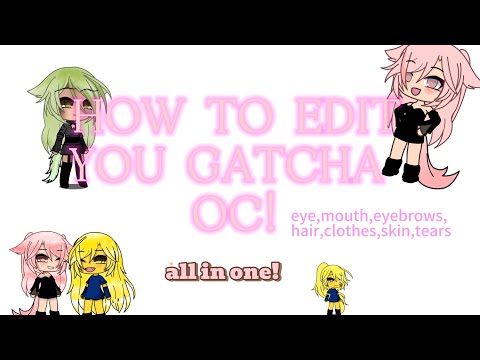 how to edit:eye,mouth, eyebrows,hair,clothes skin,tears in ibis paint 8 mim tot!#how to edit#gatcha#