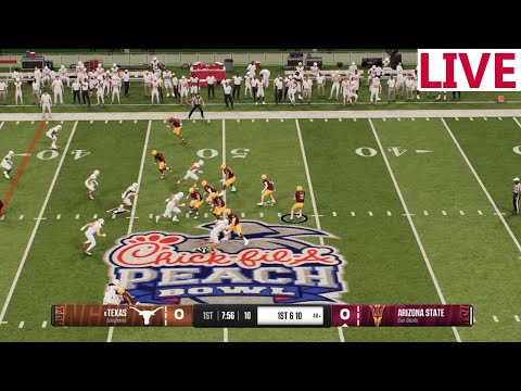 🔴LIVE 🔴Texas Longhorns vs Arizona State Sun Devils/ Peach Bowl / NCAA College Football