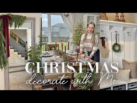 FINISH CHRISTMAS DECORATING WITH ME || CHRISTMAS DECORATING IDEAS || DINING NOOK AND HOME OFFICE