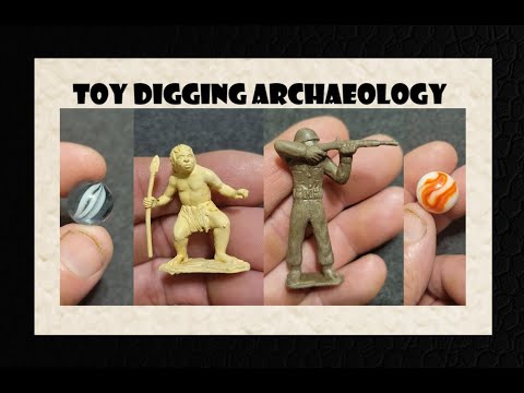 Toy Digging Archaeology - Vintage Marbles - Marx Toys - Bottle Digging - Antiques - Action Figures -