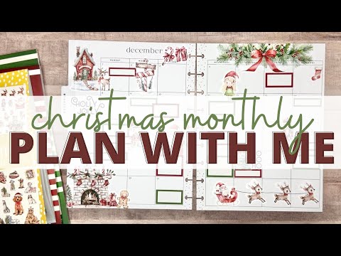 MONTHLY PLAN WITH ME | DECEMBER MONTHLY SPREAD PLANYTHING MERRY CHRISTMAS MOJO_JOJO PLANS BOXES