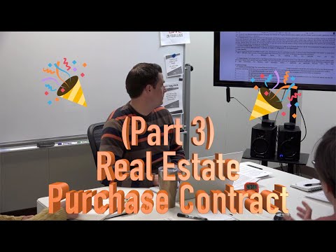 [Realtor Training] Real Estate Purchase Contract (Part 3/5)