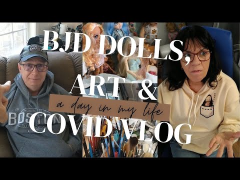 BJD Dolls, Art & Covid Vlog | Show you our Art, Sewing & Edit Space + Doll Room & filming Studio 👀😷🤒