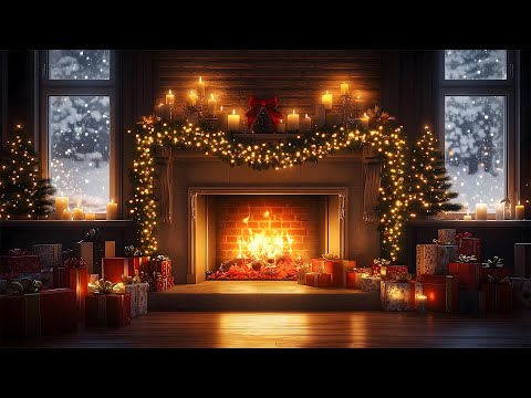 Embracing the Warm and Cozy Christmas Ambience🎄Fireplace Crackling Sounds🔥