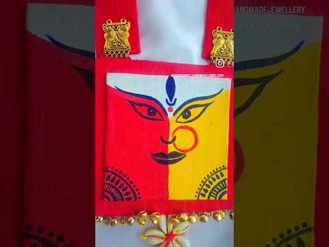 Jai Mata di hand painted jewellery#navratri#shorts#shortfeed#shortvideo#handmade#maa#jewellery#viral