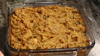 Southern Style Cornbread Dressing | Stuffing Recipe