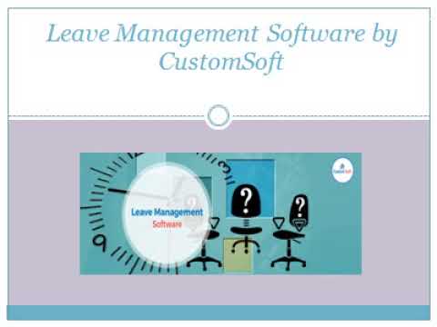 Leave Management Software by CustomSoft