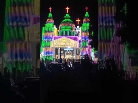 புனித ஜெபமாலை மாதா பேராலயம்#shortsfeed#karumathampatti#holyrosarybasilica#festival #jebamalaimatha