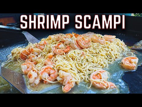 HOW TO COOK SHRIMP PERFECTLY ON THE GRIDDLE! SHRIMP SCAMPI  - EASY RECIPE