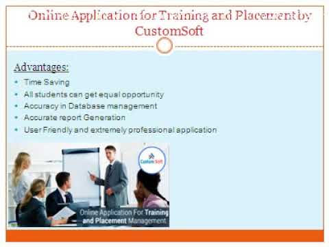 Online Application for Training and Placement by CustomSoft