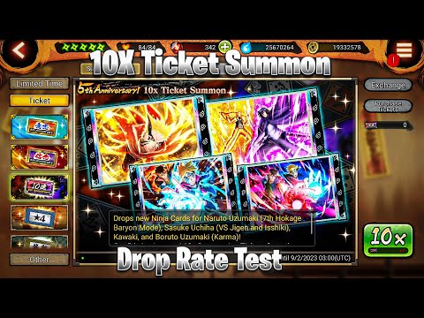 NxB NV : 5th Anniversary 10X Ticket Summon Drop Rate Test 🔥 5th Anniversary 10X Tickets Summon