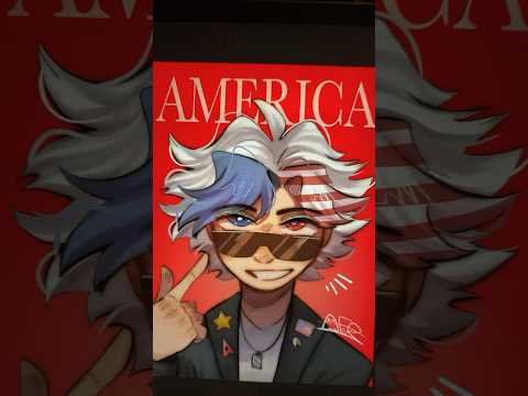 I gave into the peer pressure and made fanart. #countryhumans #america #drawing #fanart #art