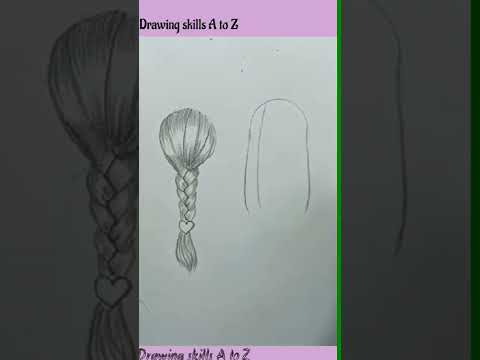 Right and easy way to draw girl drawing ||Braids drawing  #hairdrawingtutorial