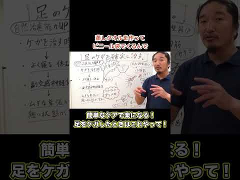 簡単なケアで楽になる！足をケガしたらまずこれやって！＃捻挫＃骨折＃肉離れ＃足のケガ＃整体＃健美サロン渡部 #shorts