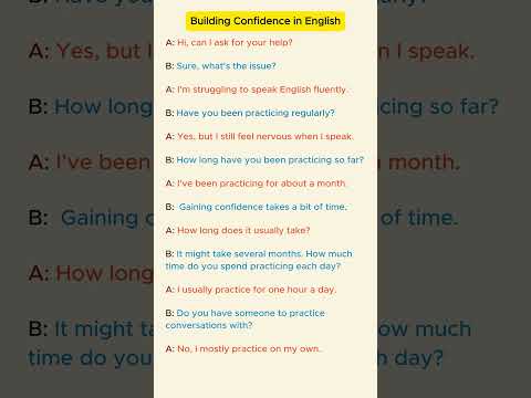 Learn English: Simple Conversation for Building Confidence in Speaking #Shorts