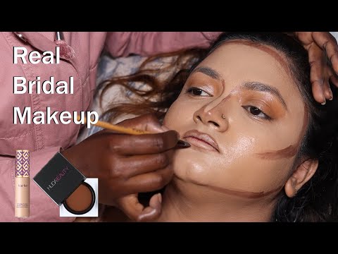 Step By Step Real Bridal Makeup With Gorgeous Eyemakeup/ Bridal Makeup For Beginners