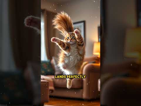 Cats' Mid-Air Magic: The Science Behind Their Graceful Landings! #Cats #FelinePhysics #Biomechanics