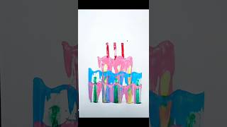 Cake Design || Cake made with Colour dots || Creative Cake Painting Art Creative Cake Designs