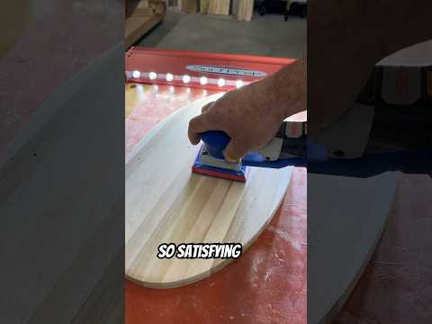 Sanding under the lights. #woodworking #asmrsound @SurfPrepSanding