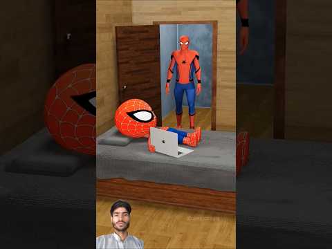 Spidey is Playing Games at 3AM #spidey #spiderman #funny #memes #animation