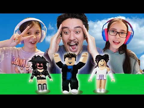 妹二人とロブロックスの超簡単アスレ遊んだら面白すぎたwww【ROBLOX】