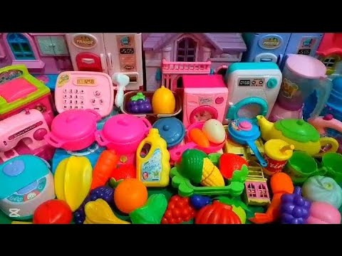 Miniature kitchen set toys cooking video | #satisfying 💚