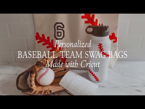 Personalized Baseball Team Swag Bags Made with Cricut