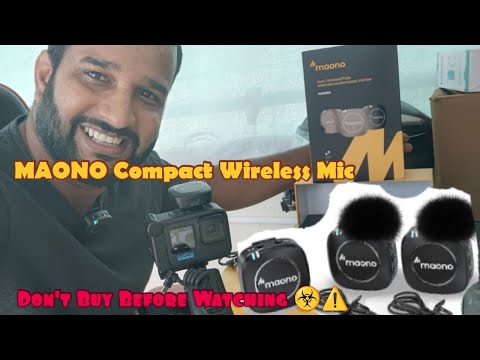 MAONO Compact Wireless Lavalier Microphone, 2.4GHz Dual Lapel Mics | WM820 A2