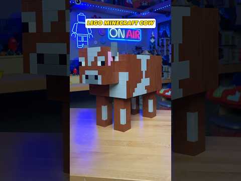 I built a HUGE LEGO Minecraft Cow… #shorts