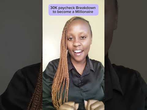 30K paycheck Breakdown to become a Millionaire #budgeting